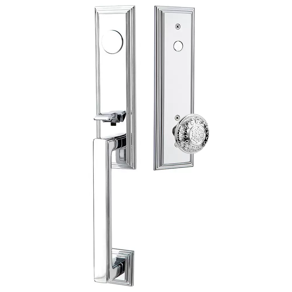 Emtek Wilshire Tubular Entryset Monolithic with Lancaster Knob