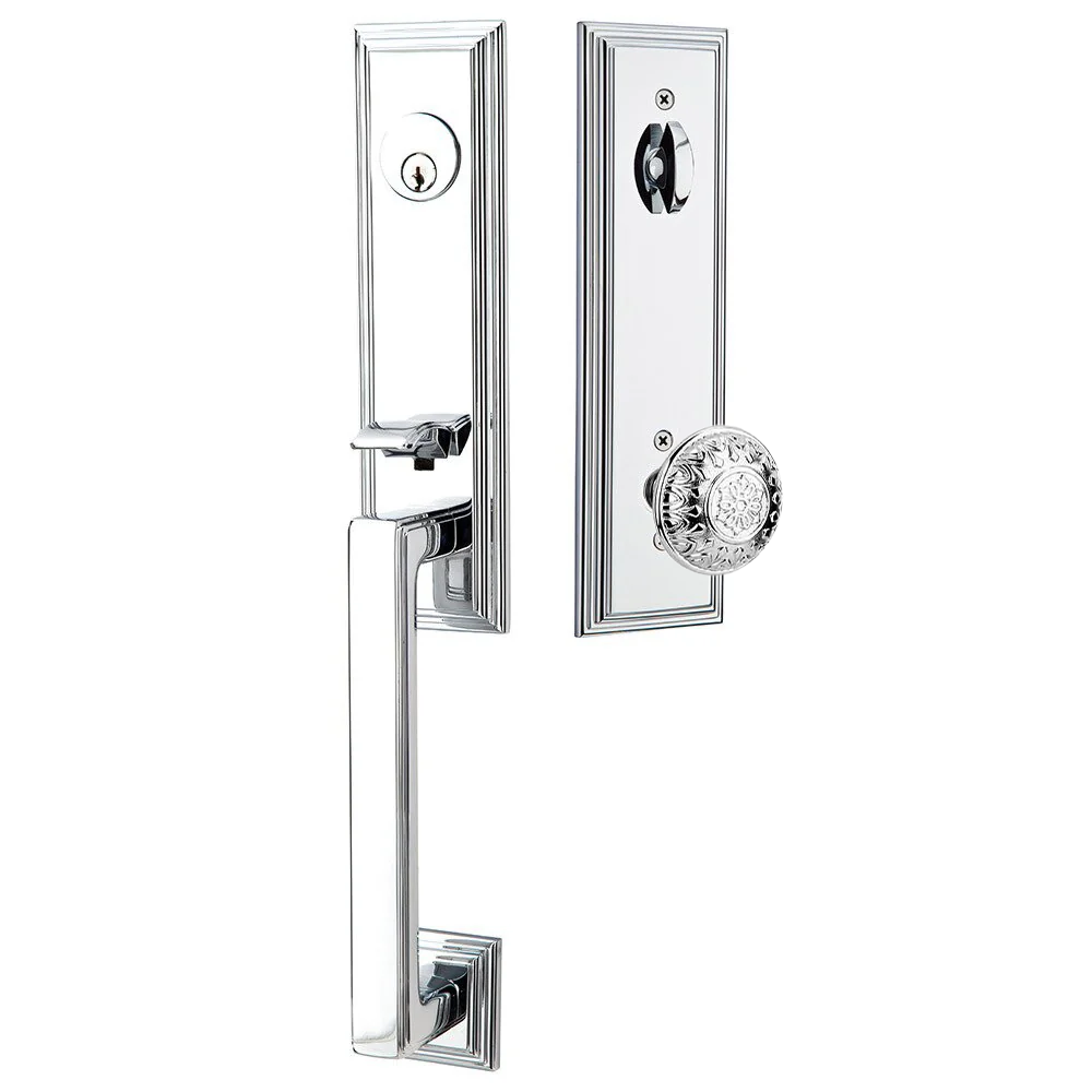 Emtek Wilshire Tubular Entryset Monolithic with Lancaster Knob