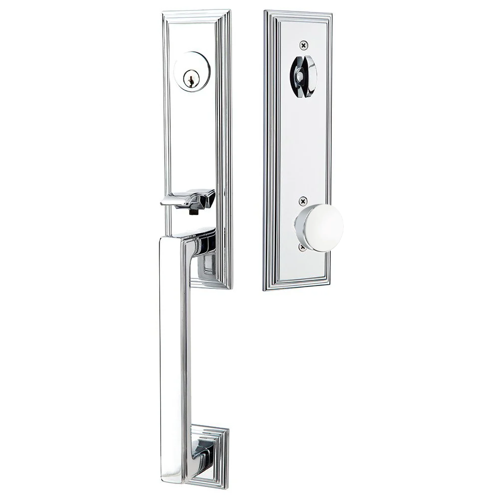 Emtek Wilshire Tubular Entryset Monolithic with Laurent Knob