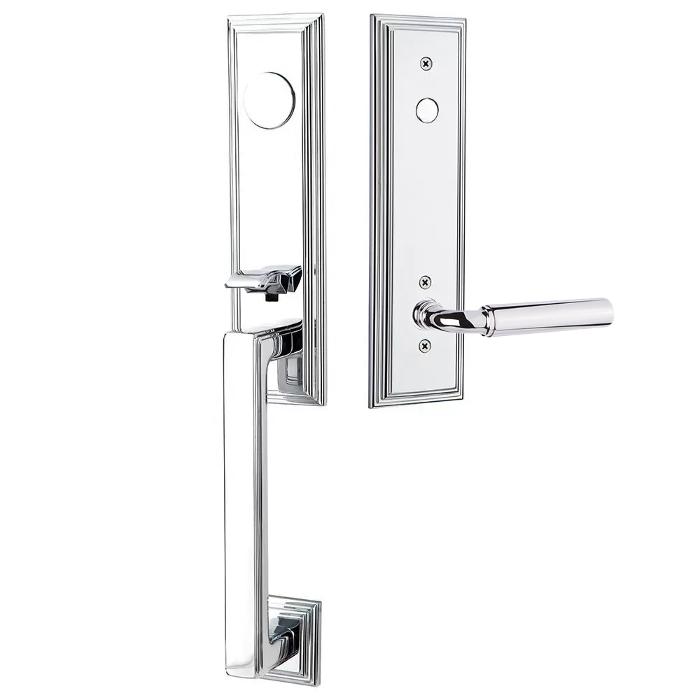 Emtek Wilshire Tubular Entryset Monolithic with Manning Lever