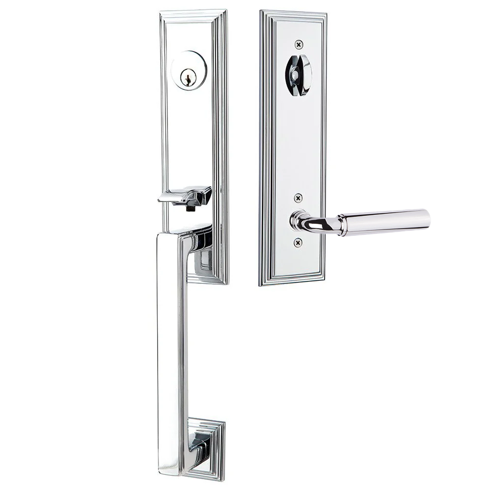 Emtek Wilshire Tubular Entryset Monolithic with Manning Lever