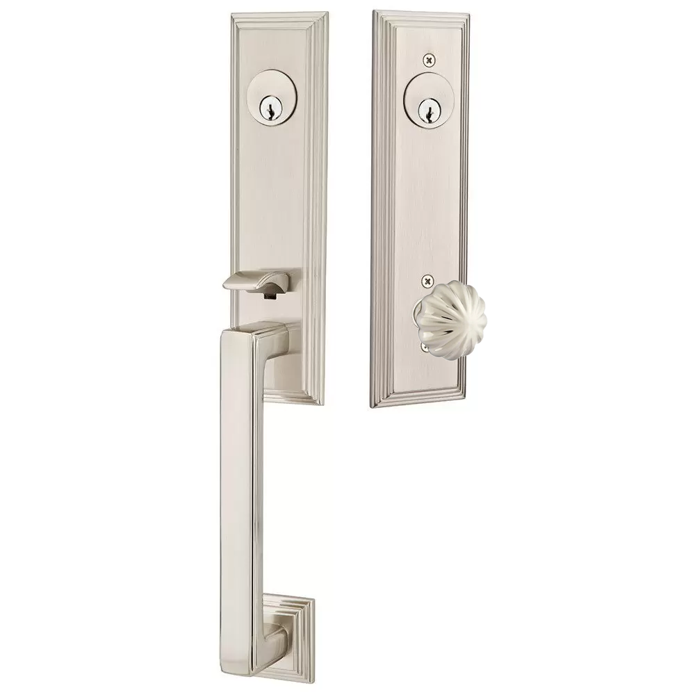 Emtek Wilshire Tubular Entryset Monolithic with Melon Knob