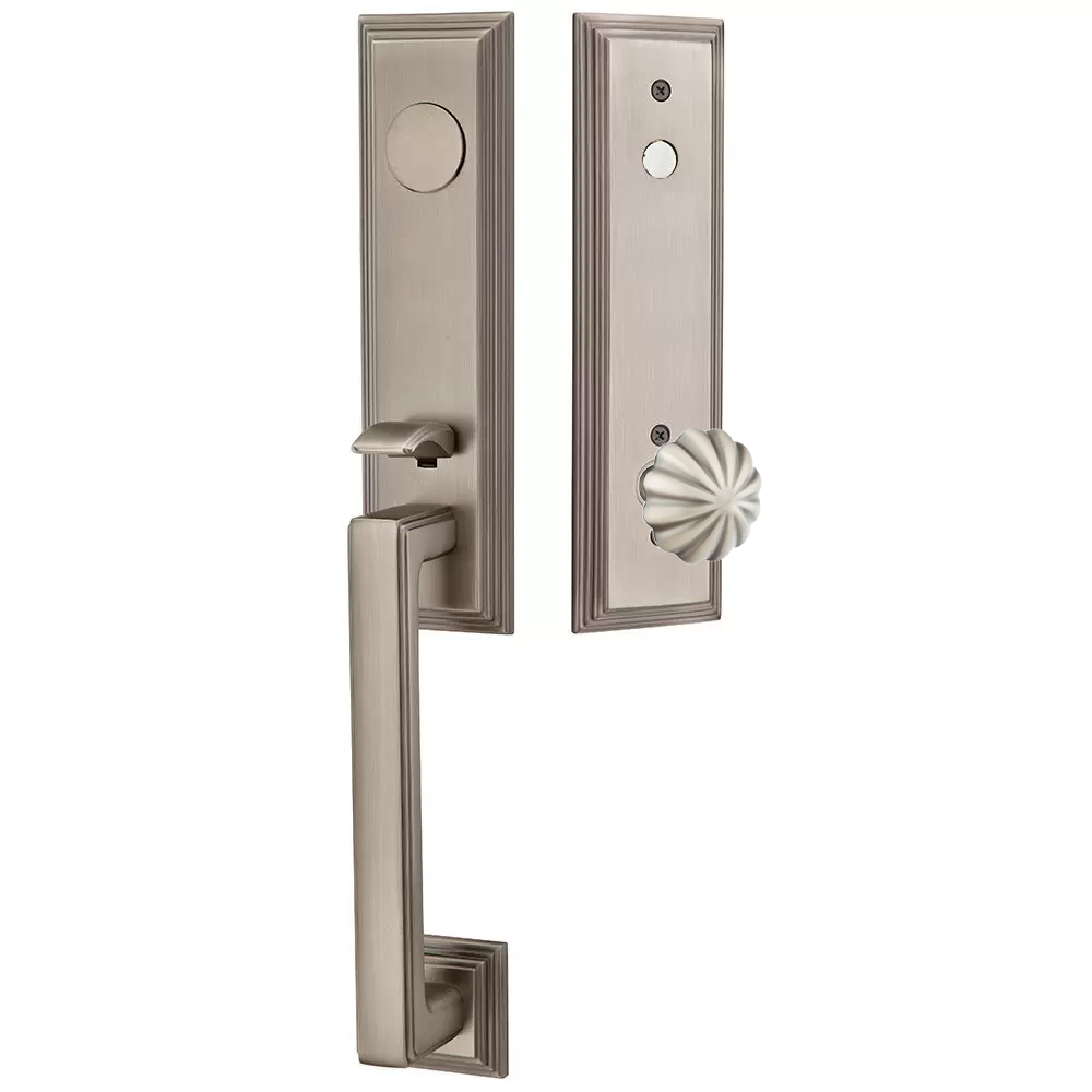 Emtek Wilshire Tubular Entryset Monolithic with Melon Knob