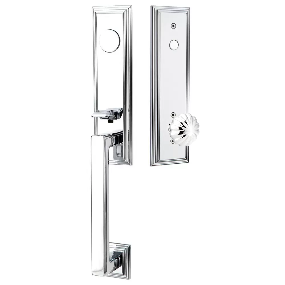 Emtek Wilshire Tubular Entryset Monolithic with Melon Knob