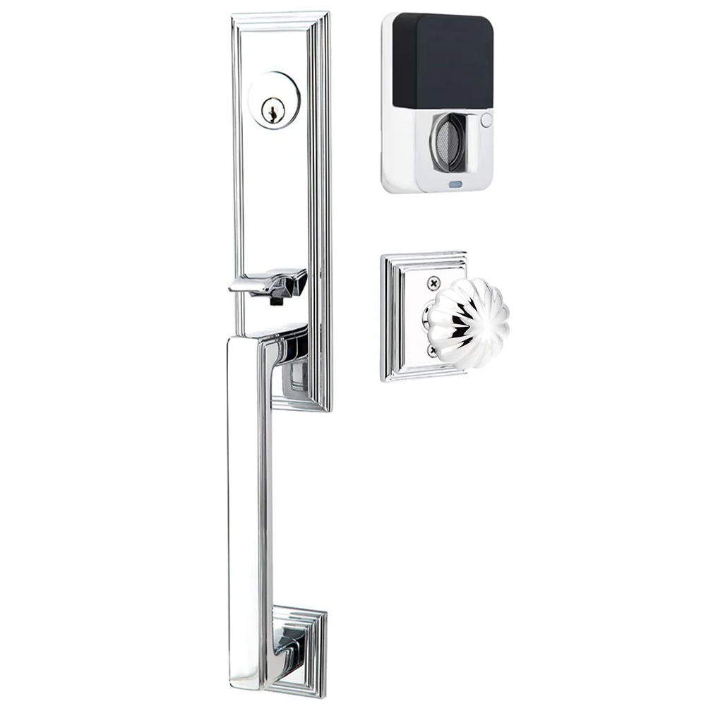 Emtek Wilshire Tubular Entryset Monolithic with Melon Knob