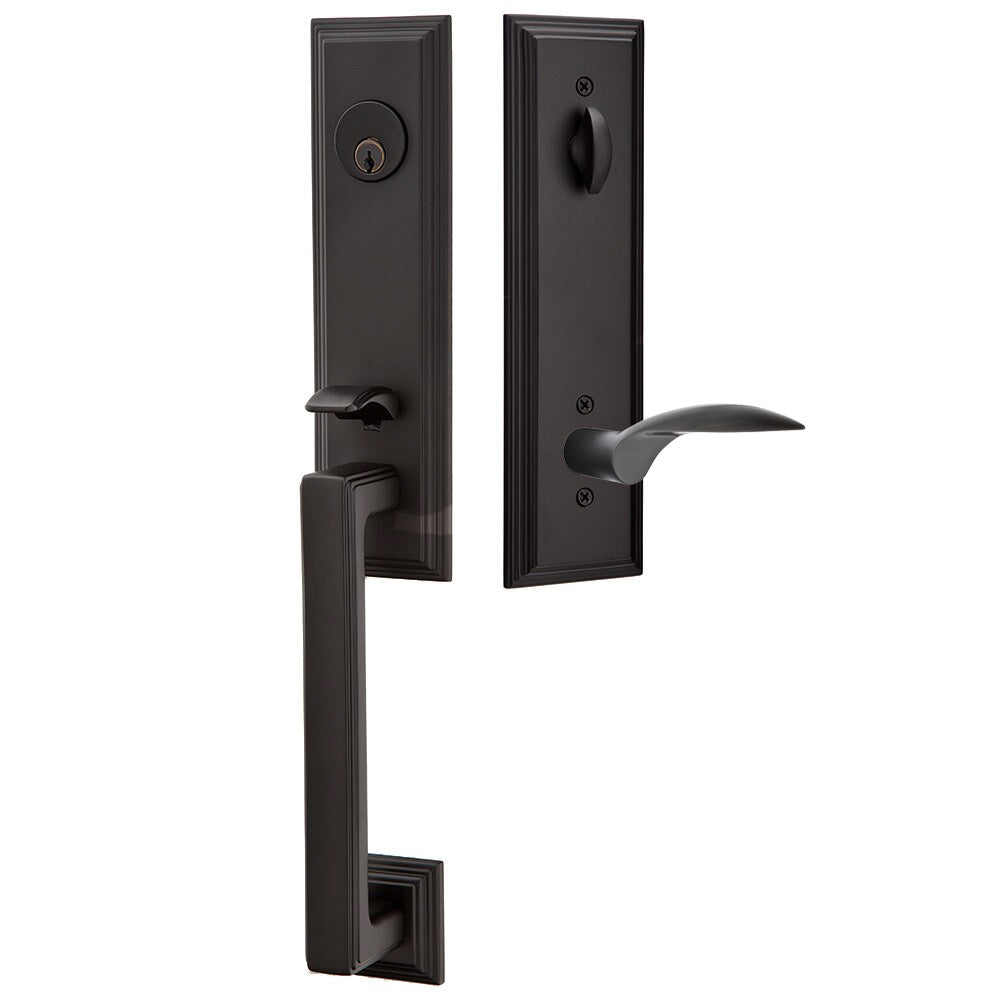 Emtek Wilshire Tubular Entryset Monolithic with Mercury Lever