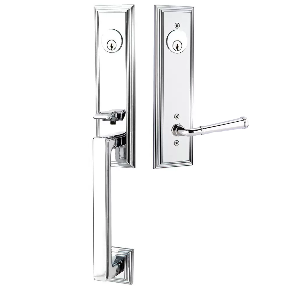 Emtek Wilshire Tubular Entryset Monolithic with Merrimack Lever