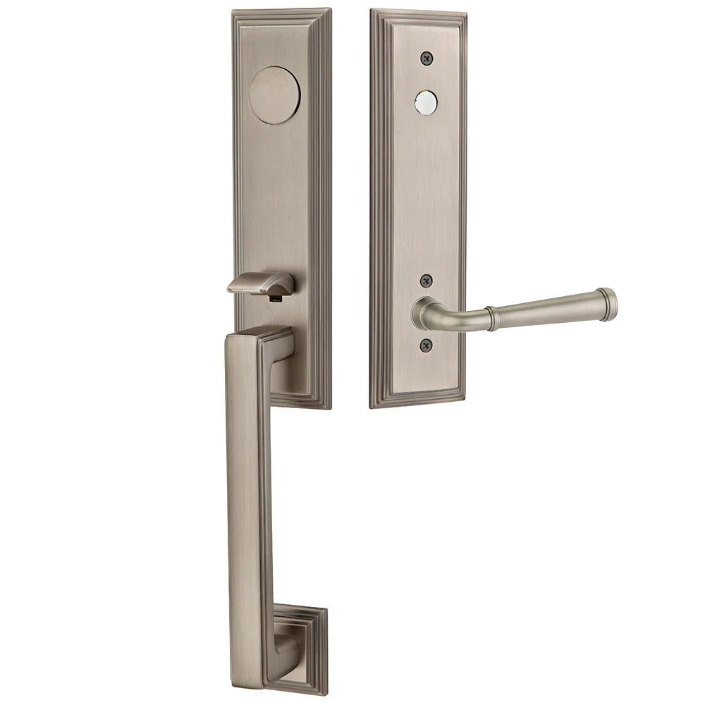 Emtek Wilshire Tubular Entryset Monolithic with Merrimack Lever