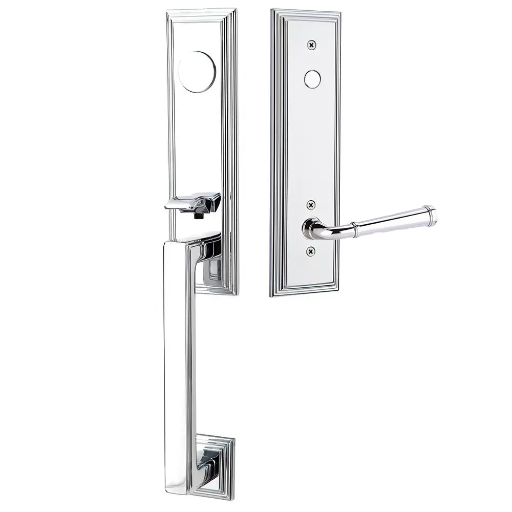 Emtek Wilshire Tubular Entryset Monolithic with Merrimack Lever
