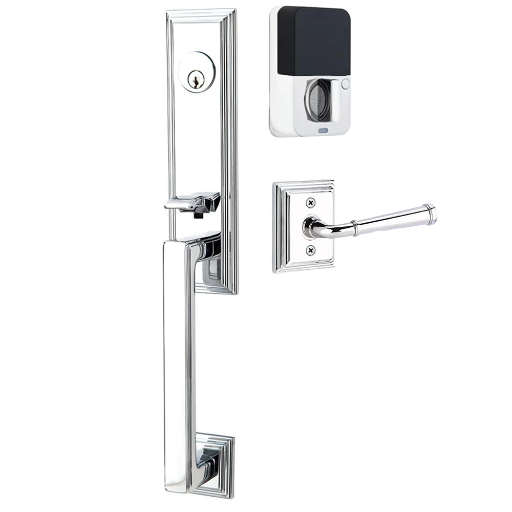 Emtek Wilshire Tubular Entryset Monolithic with Merrimack Lever