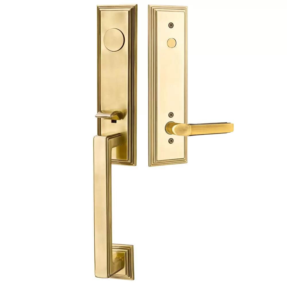 Emtek Wilshire Tubular Entryset Monolithic with Milano Lever