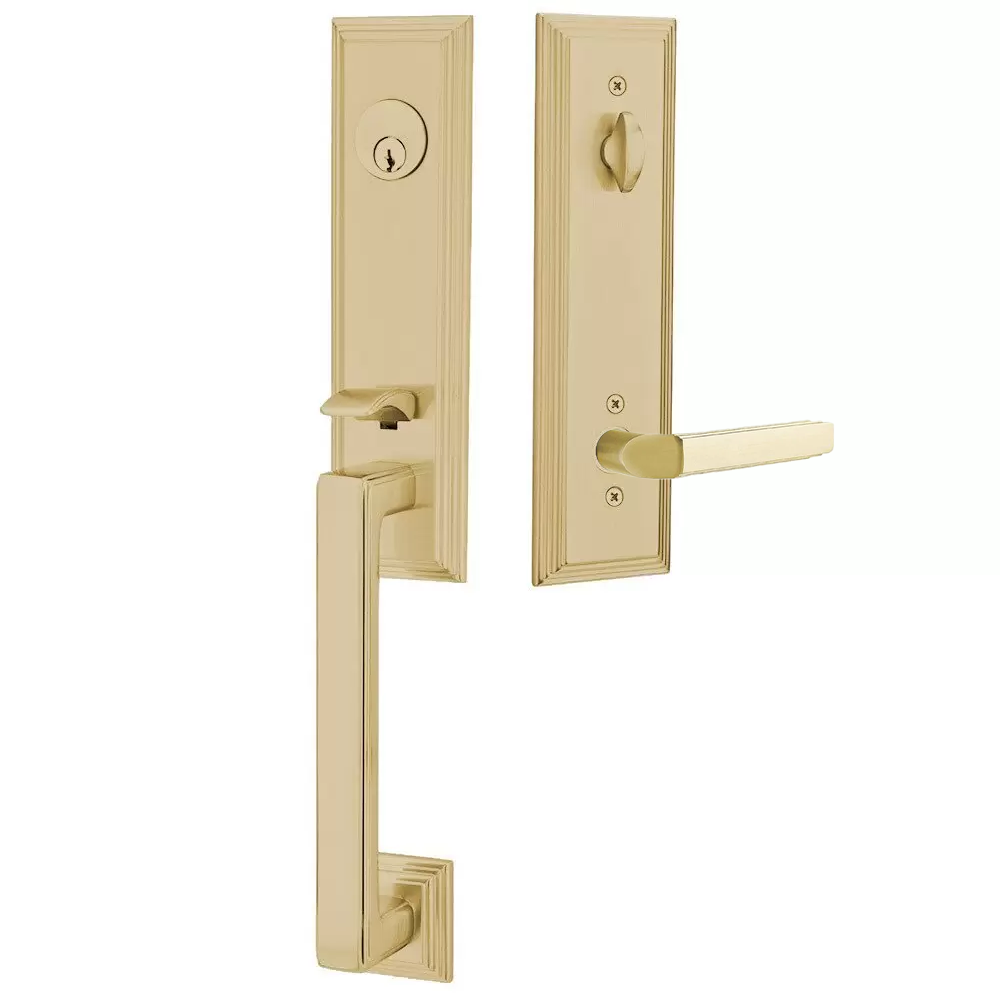 Emtek Wilshire Tubular Entryset Monolithic with Milano Lever
