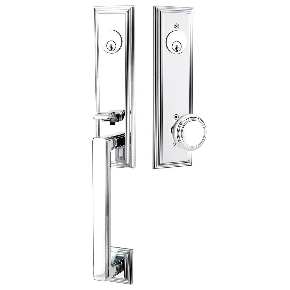 Emtek Wilshire Tubular Entryset Monolithic with Norwich Knob