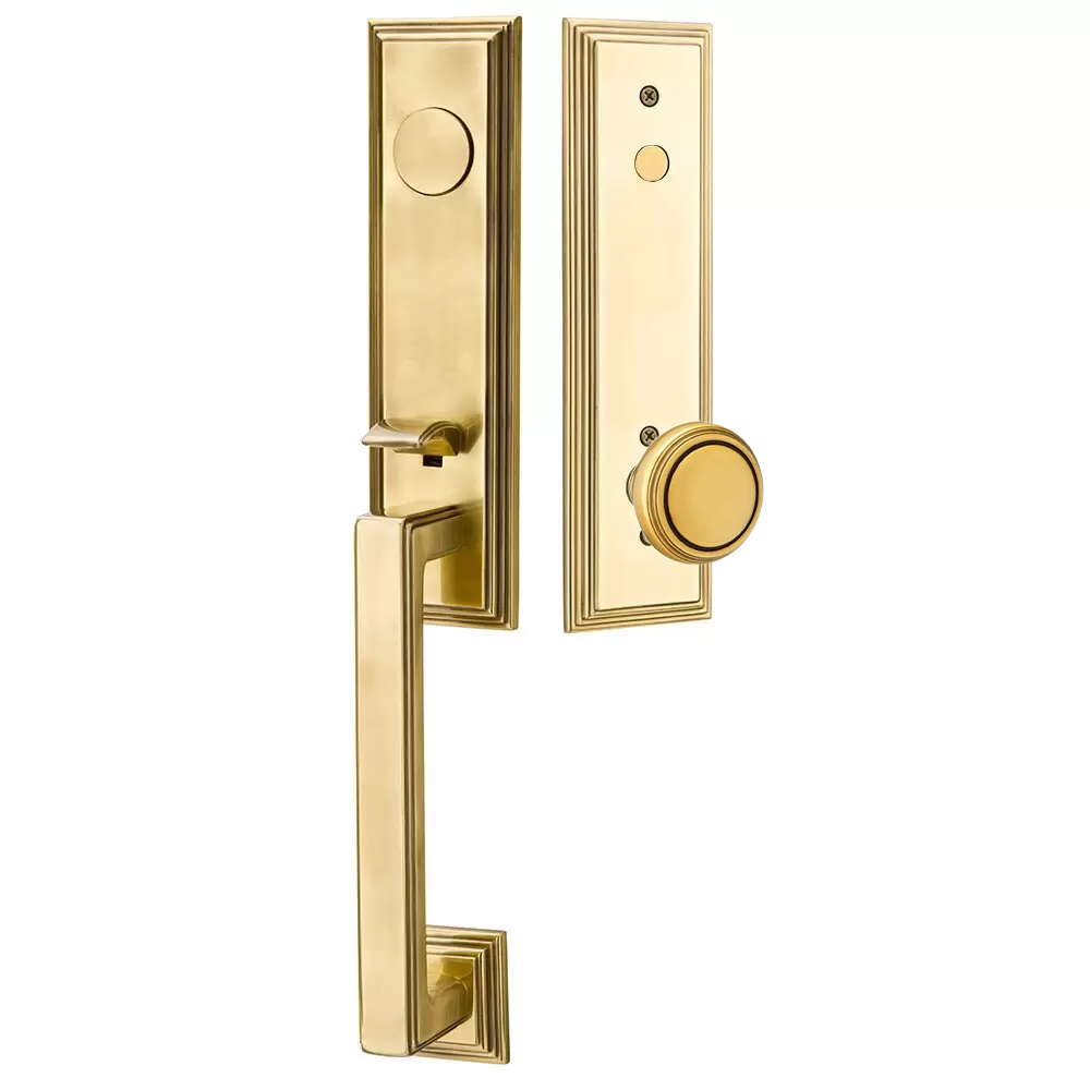 Emtek Wilshire Tubular Entryset Monolithic with Norwich Knob