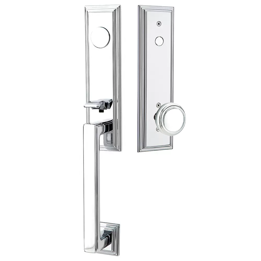 Emtek Wilshire Tubular Entryset Monolithic with Norwich Knob