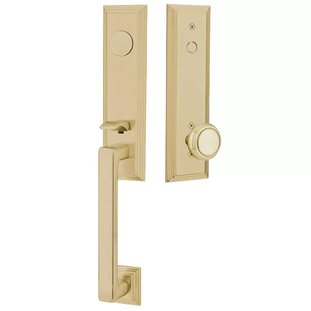 Emtek Wilshire Tubular Entryset Monolithic with Norwich Knob