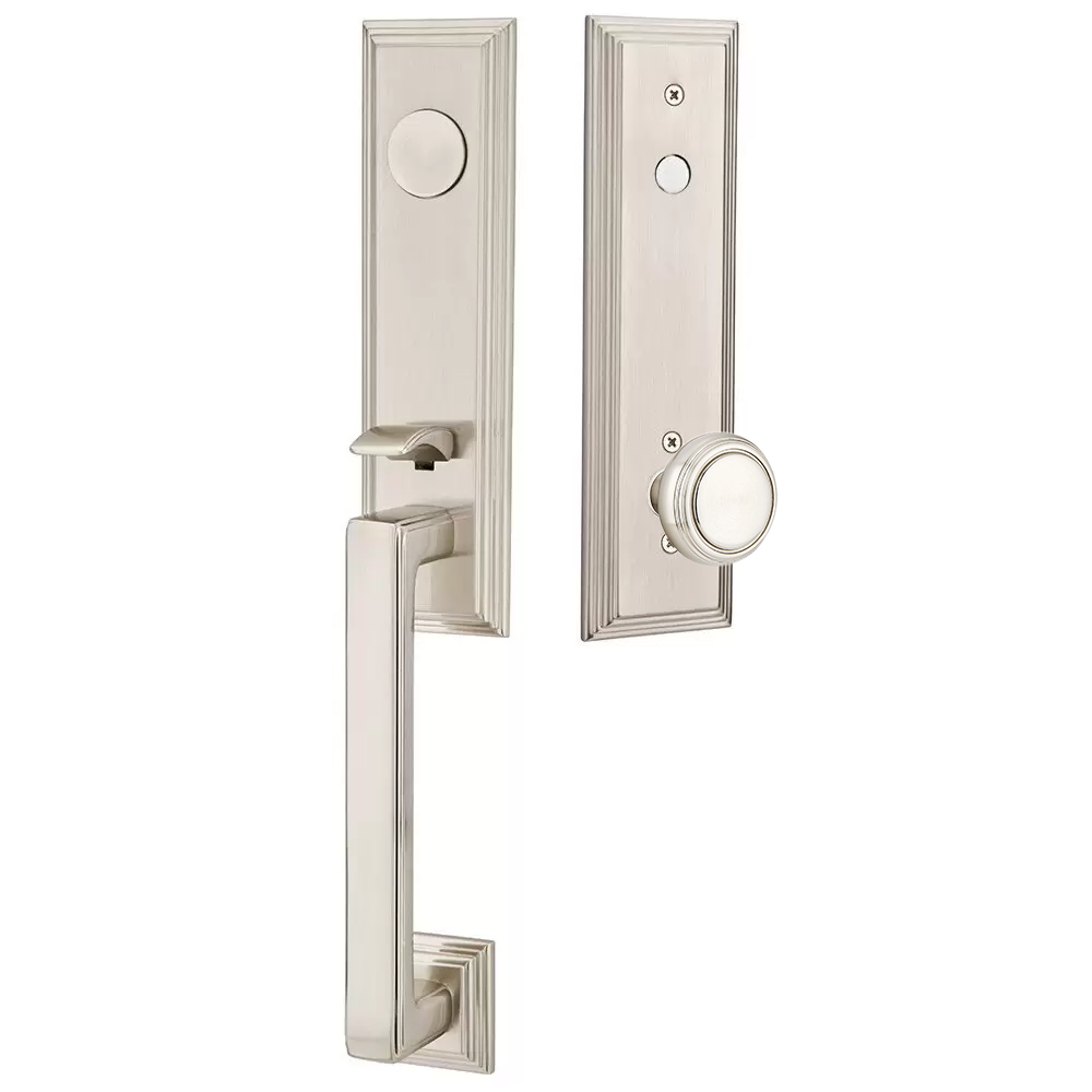 Emtek Wilshire Tubular Entryset Monolithic with Norwich Knob