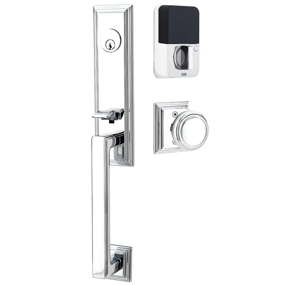 Emtek Wilshire Tubular Entryset Monolithic with Norwich Knob