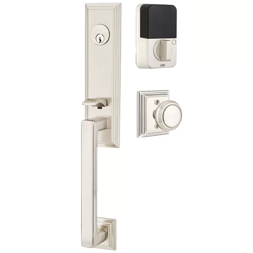 Emtek Wilshire Tubular Entryset Monolithic with Norwich Knob