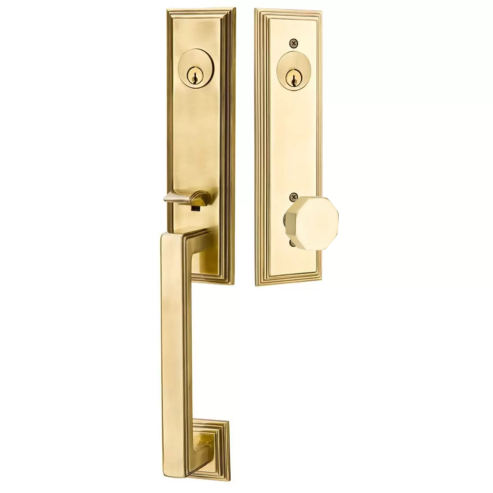 Emtek Wilshire Tubular Entryset Monolithic with Octagon Knob