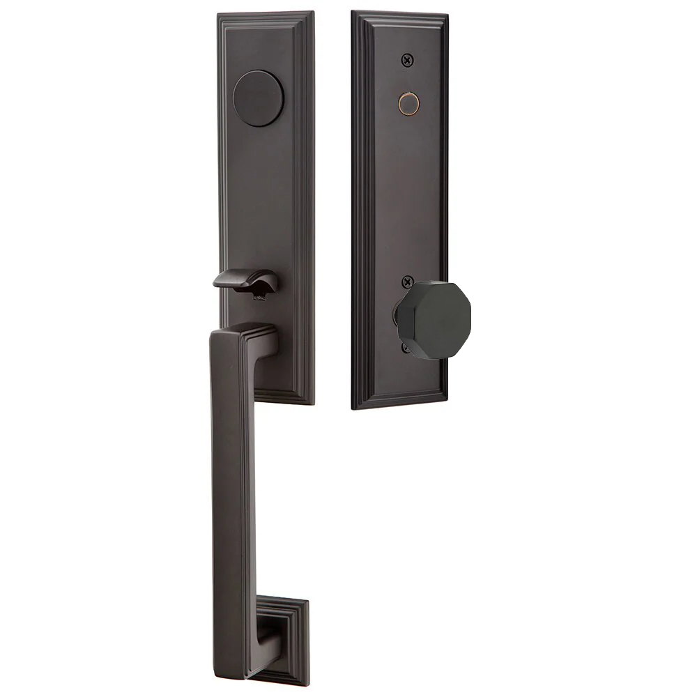 Emtek Wilshire Tubular Entryset Monolithic with Octagon Knob