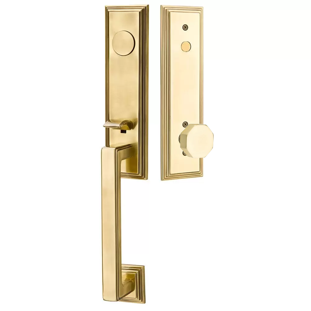 Emtek Wilshire Tubular Entryset Monolithic with Octagon Knob