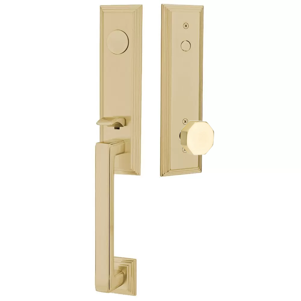 Emtek Wilshire Tubular Entryset Monolithic with Octagon Knob