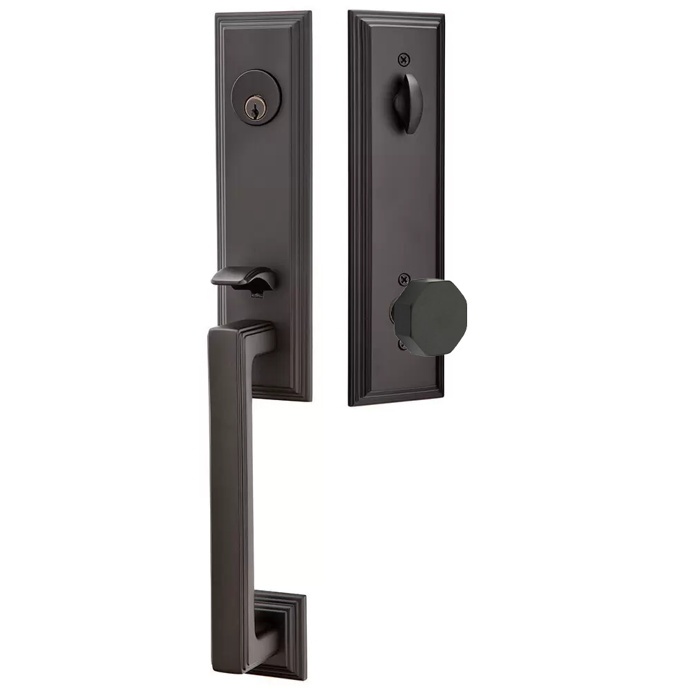 Emtek Wilshire Tubular Entryset Monolithic with Octagon Knob