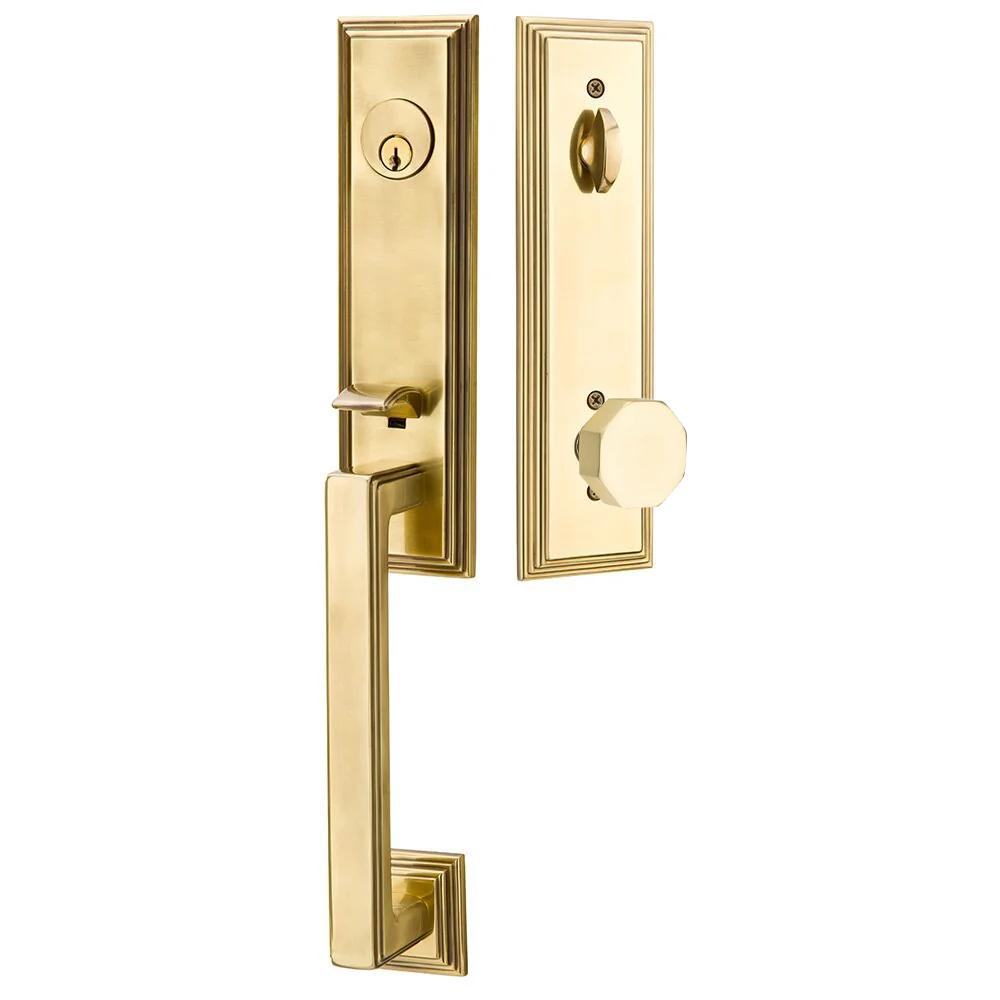 Emtek Wilshire Tubular Entryset Monolithic with Octagon Knob