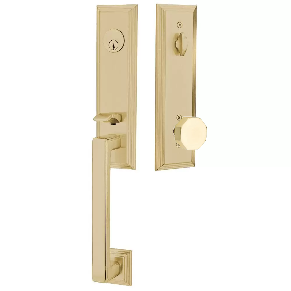 Emtek Wilshire Tubular Entryset Monolithic with Octagon Knob