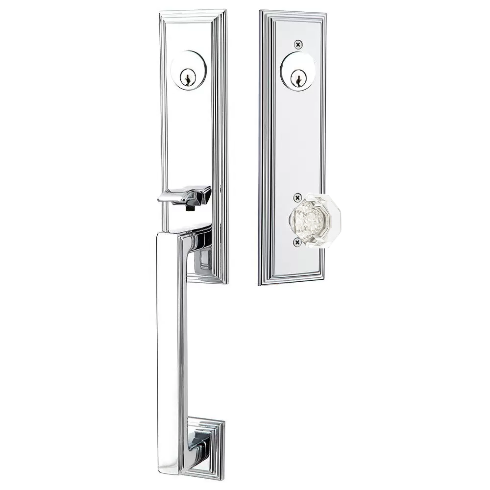 Emtek Wilshire Tubular Entryset Monolithic with Old Town Knob