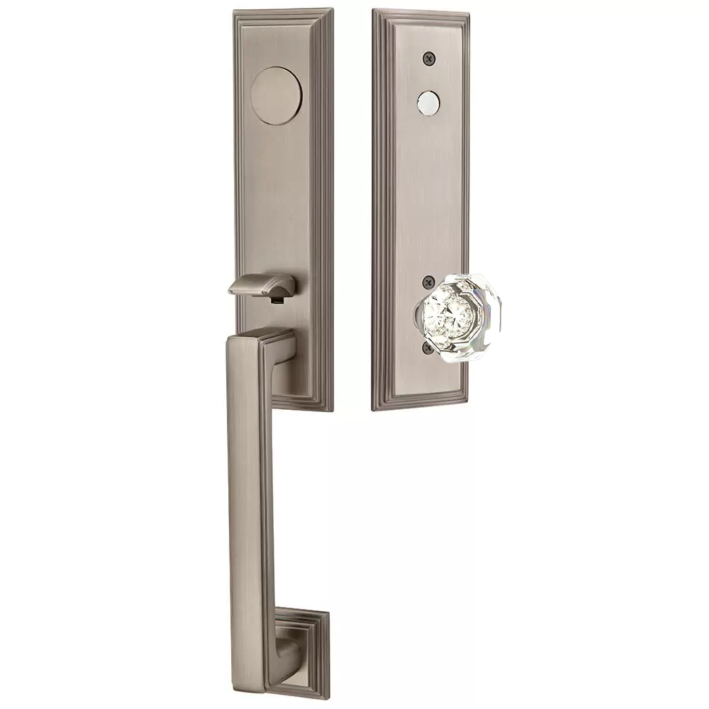 Emtek Wilshire Tubular Entryset Monolithic with Old Town Knob