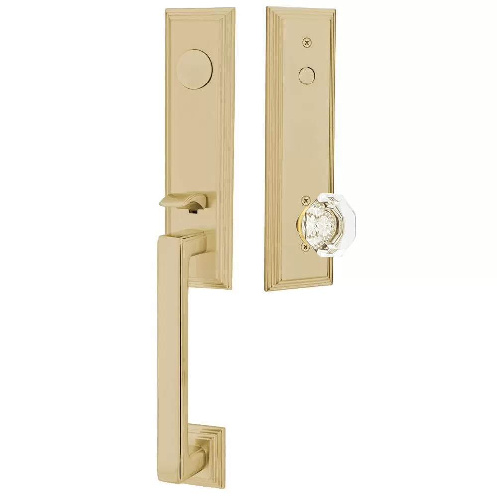 Emtek Wilshire Tubular Entryset Monolithic with Old Town Knob