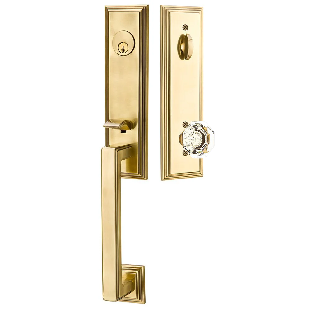 Emtek Wilshire Tubular Entryset Monolithic with Old Town Knob