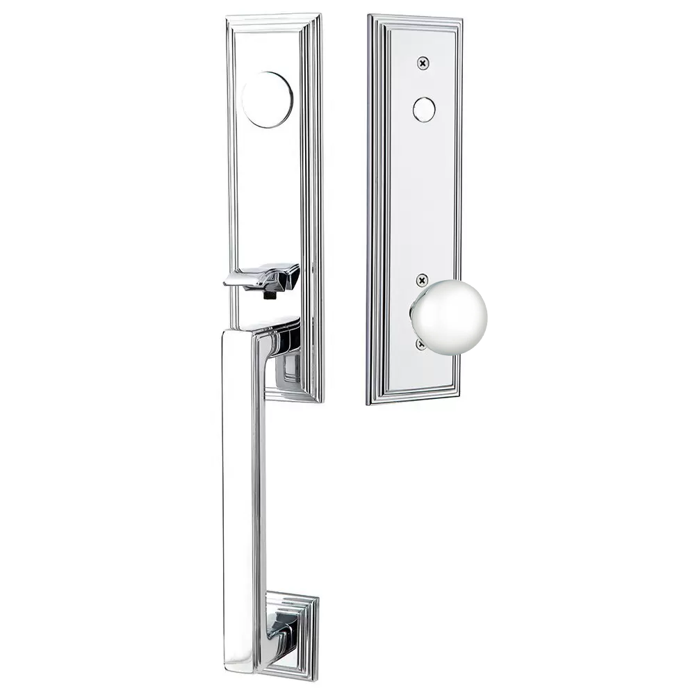 Emtek Wilshire Tubular Entryset Monolithic with Orb Knob