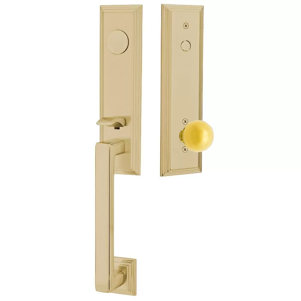 Emtek Wilshire Tubular Entryset Monolithic with Orb Knob