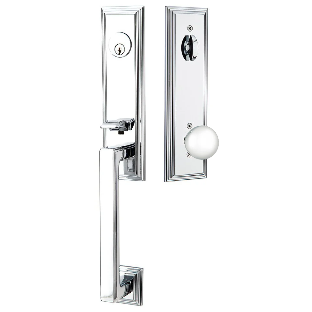 Emtek Wilshire Tubular Entryset Monolithic with Orb Knob