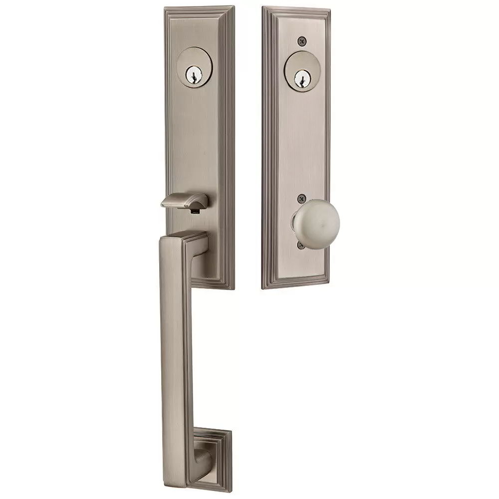 Emtek Wilshire Tubular Entryset Monolithic with Providence Knob