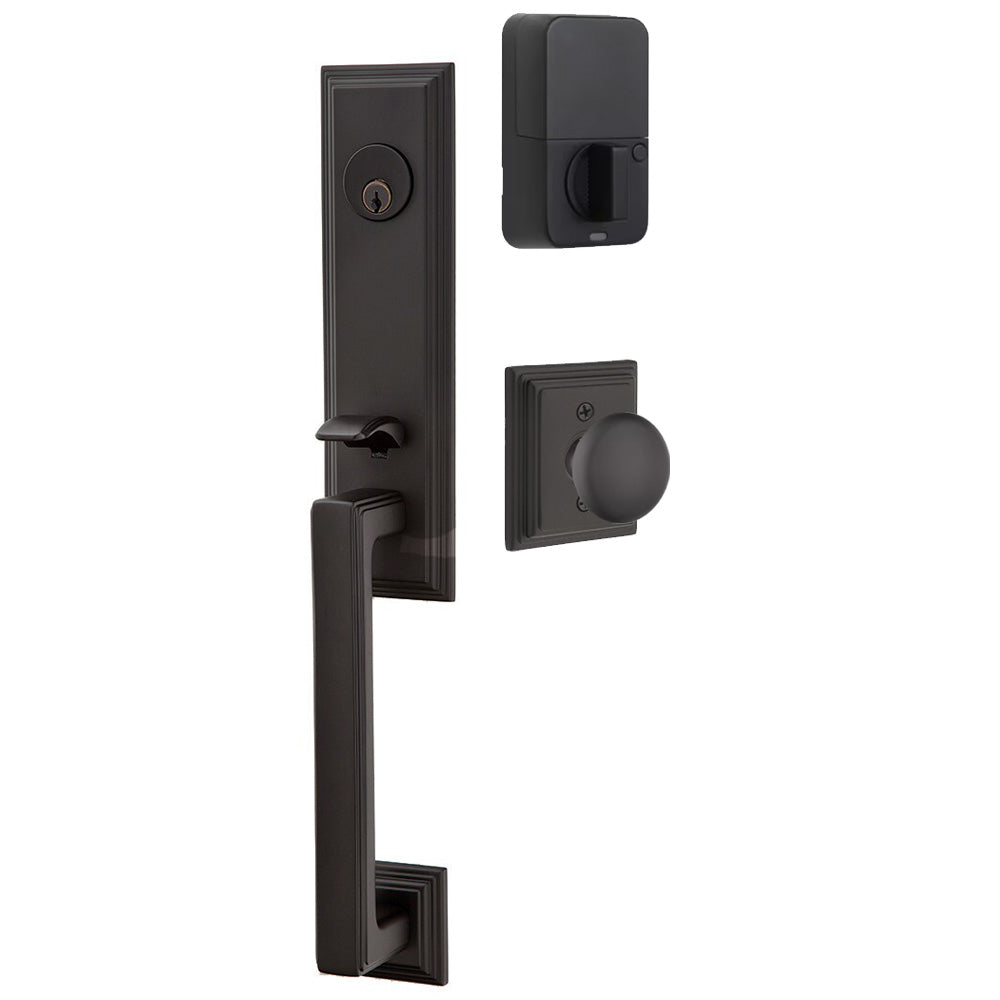 Emtek Wilshire Tubular Entryset Monolithic with Providence Knob