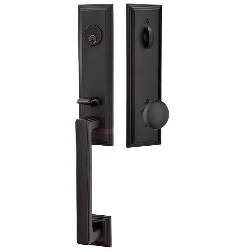 Emtek Wilshire Tubular Entryset Monolithic with Providence Knob