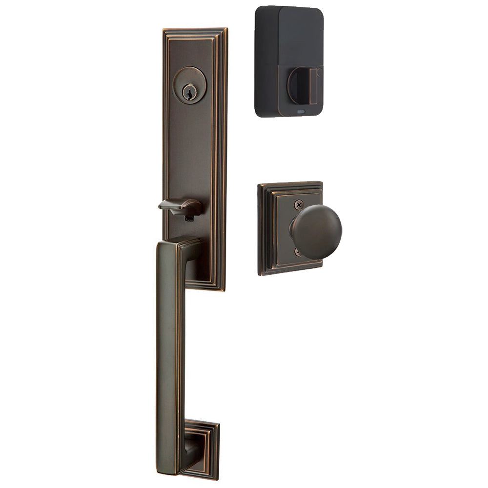 Emtek Wilshire Tubular Entryset Monolithic with Providence Knob