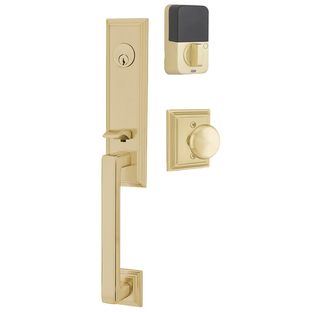 Emtek Wilshire Tubular Entryset Monolithic with Providence Knob