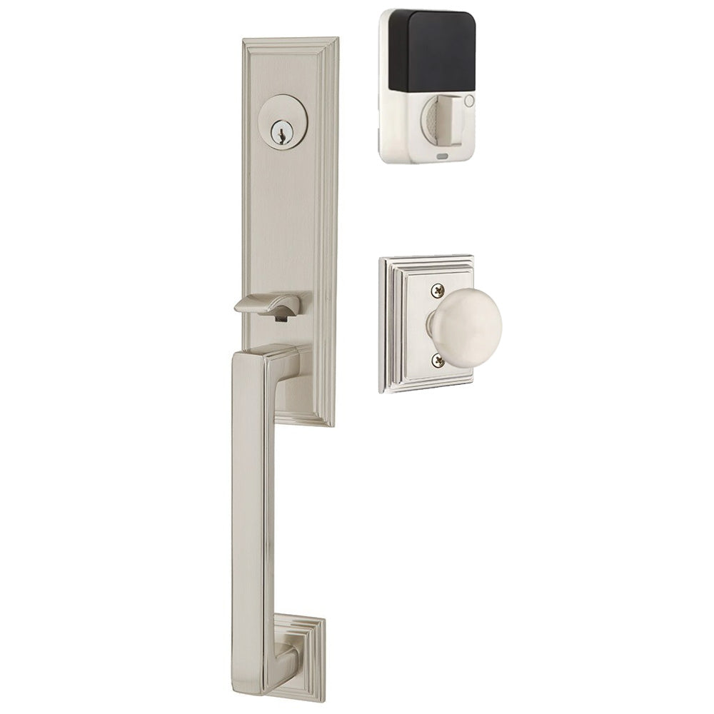 Emtek Wilshire Tubular Entryset Monolithic with Providence Knob