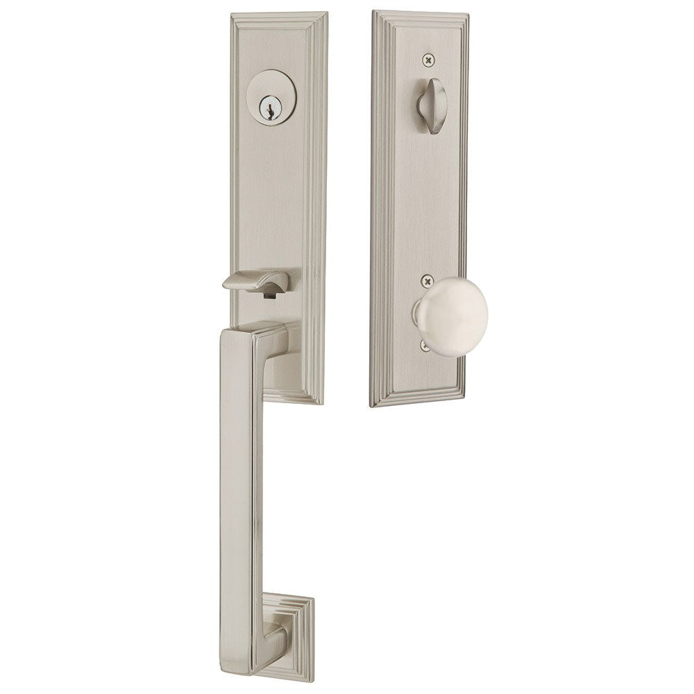 Emtek Wilshire Tubular Entryset Monolithic with Providence Knob