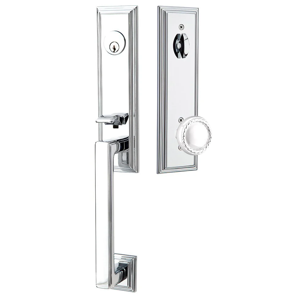 Emtek Wilshire Tubular Entryset Monolithic with Rope Knob