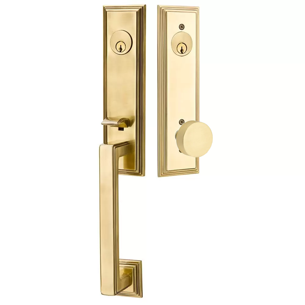 Emtek Wilshire Tubular Entryset Monolithic with Round Knob