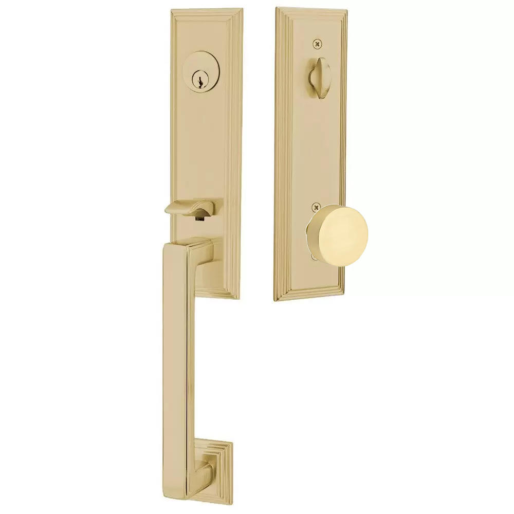 Emtek Wilshire Tubular Entryset Monolithic with Round Knob