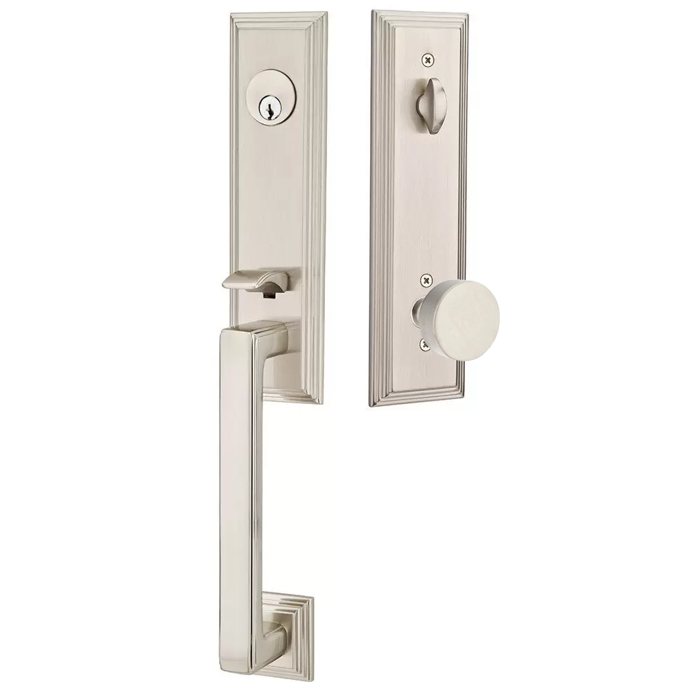 Emtek Wilshire Tubular Entryset Monolithic with Round Knob