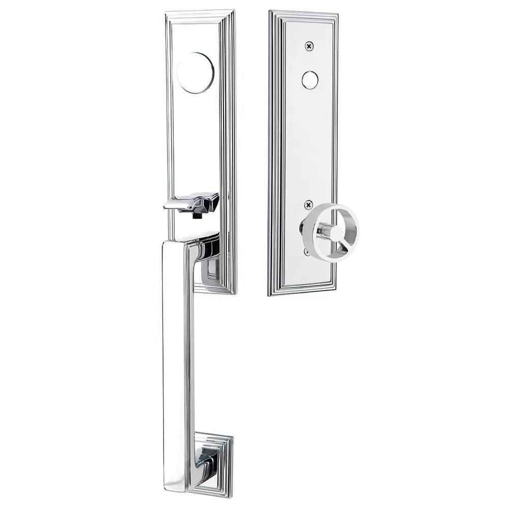 Emtek Wilshire Tubular Entryset Monolithic with Spoke Knob