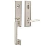 Emtek Wilshire Tubular Entryset Monolithic with Stuttgart Lever